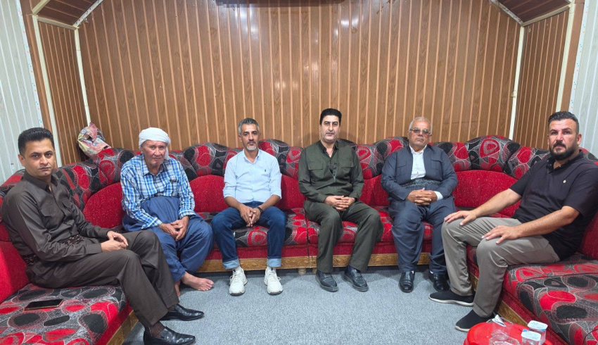 شاندێکی هەرێمی قەرەچووغی YNDK سەردانی کۆمیتەی مەخمووری حیزبی شیوعی کوردستان دەکات